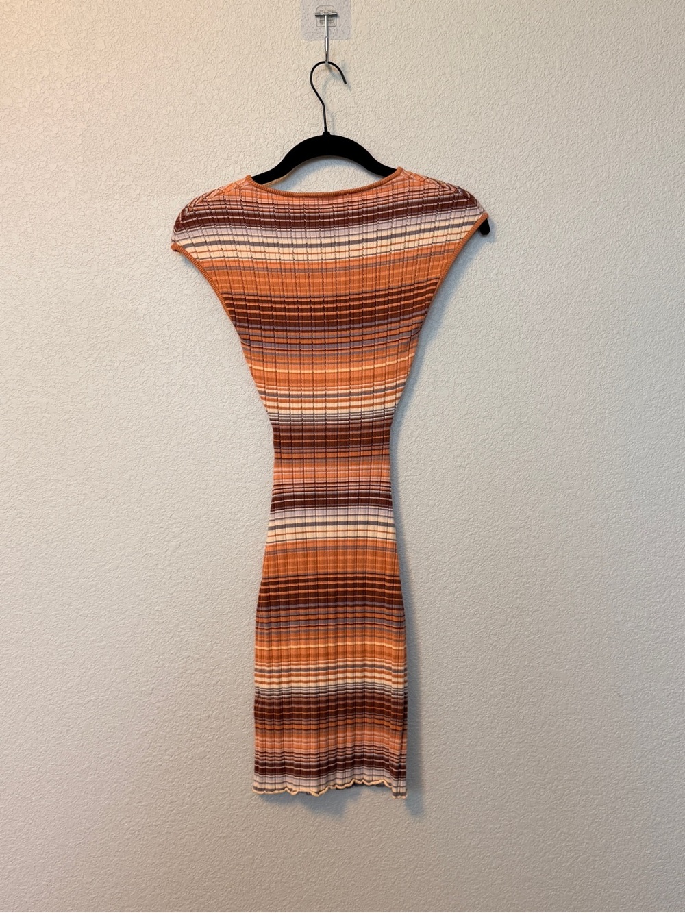 Wilfred Striped Orange and Brown Knit Dress - Picture 2 of 2